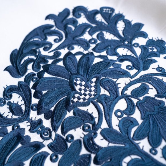 Stella McCartney White Silk Wool Mini Dress Embroidered Hearts - Picture 5 of 16